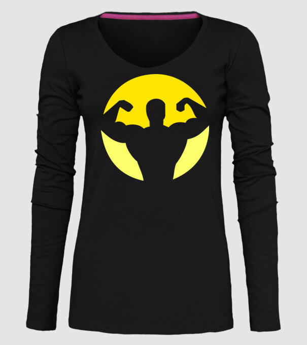 Culturism model negru pe tricou