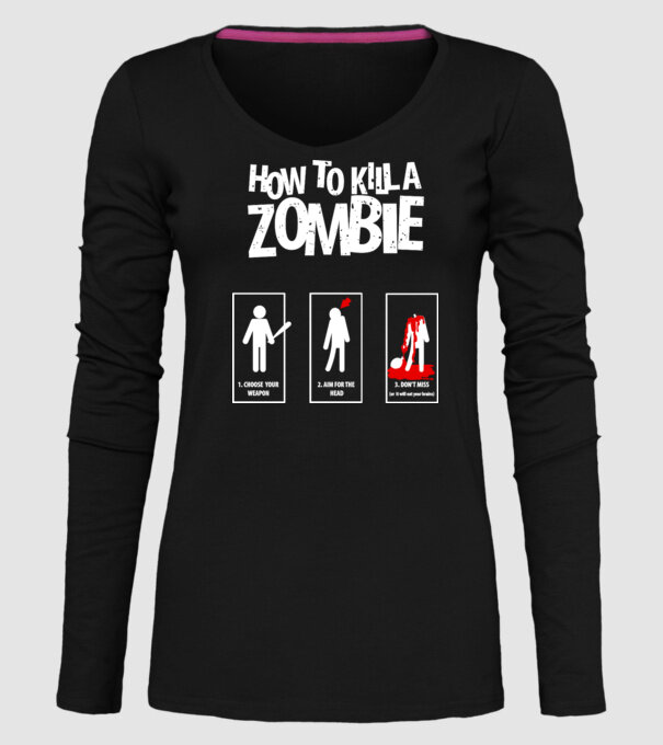 Cum să omorăm zombi model negru pe tricou