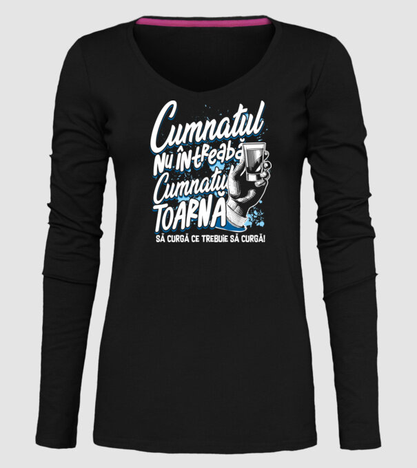 Cumnatul nu întreabă, cumnatul toarnă. Să curgă ce trebuie să curgă! model negru pe tricou