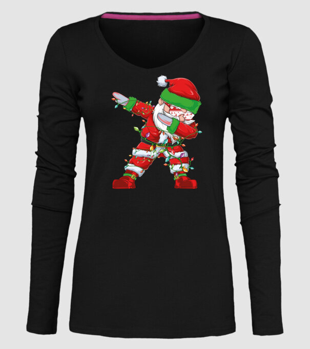Dab Santa model negru pe tricou