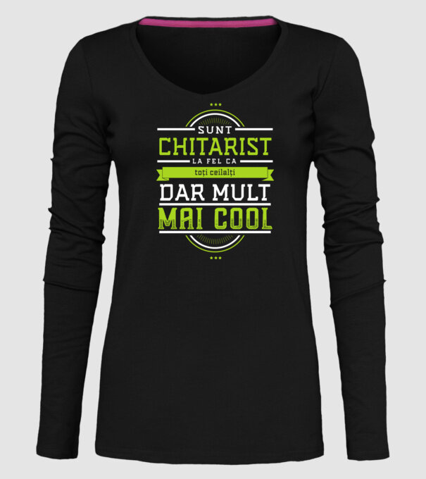 sunt chitarist, la fel ca toți ceilalți, dar mult mai cool model negru pe tricou
