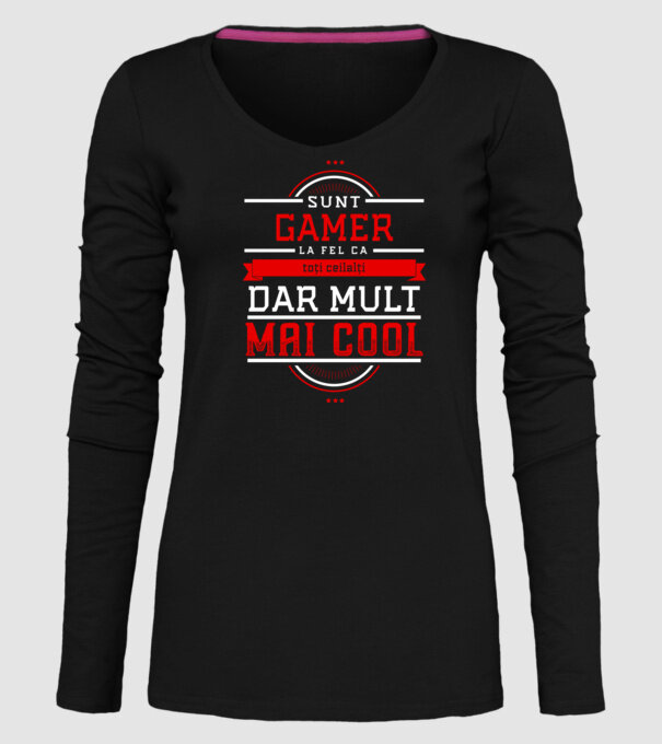 sunt gamer, la fel ca toți ceilalți, dar mult mai cool model negru pe tricou
