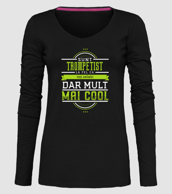 sunt un trompetist, la fel ca toți ceilalți, dar mult mai cool model negru pe tricou