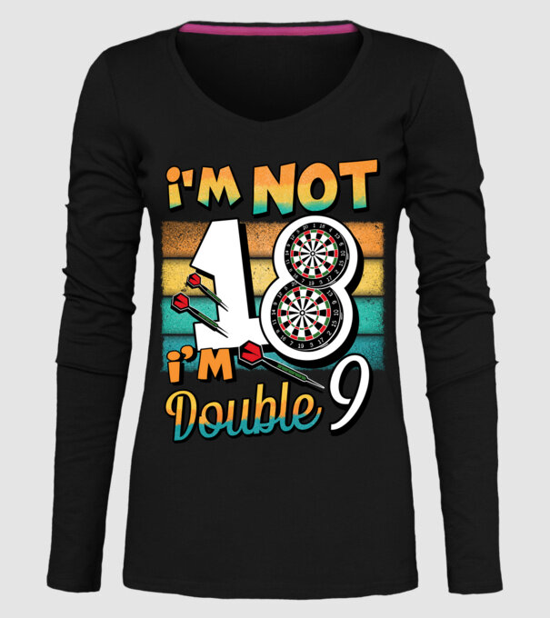 Darts Birthday 18 years old model negru pe tricou