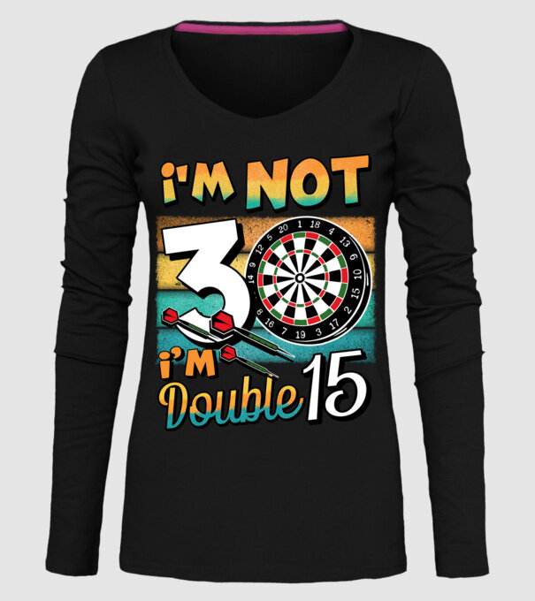 Darts Birthday 30 years old model negru pe tricou