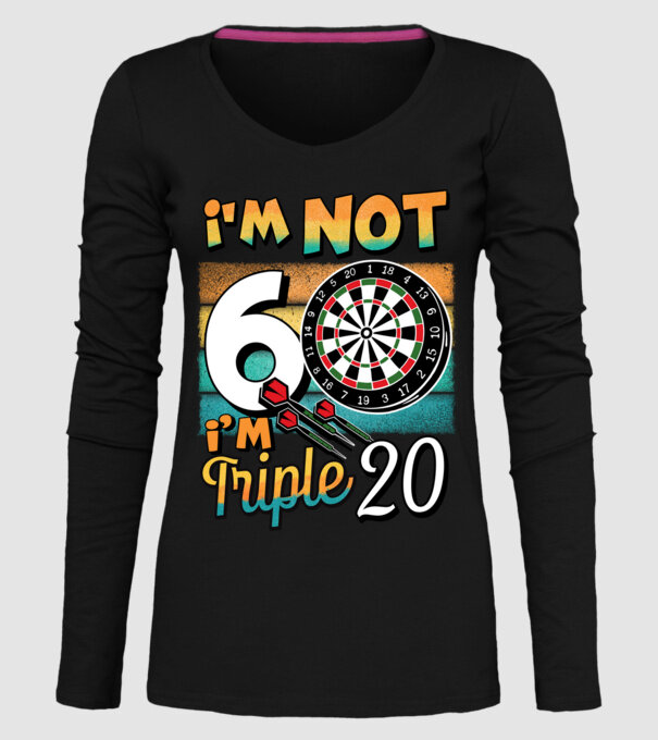 Darts Birthday 60 years old model negru pe tricou
