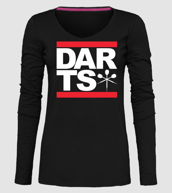 Darts DMC model negru pe tricou