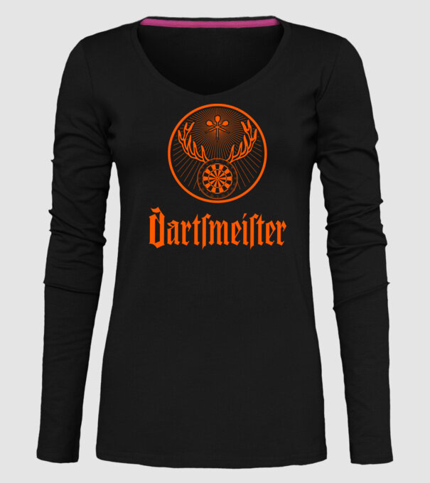 Dartsmeister Dark model negru pe tricou