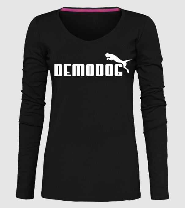 demodog logo model negru pe tricou