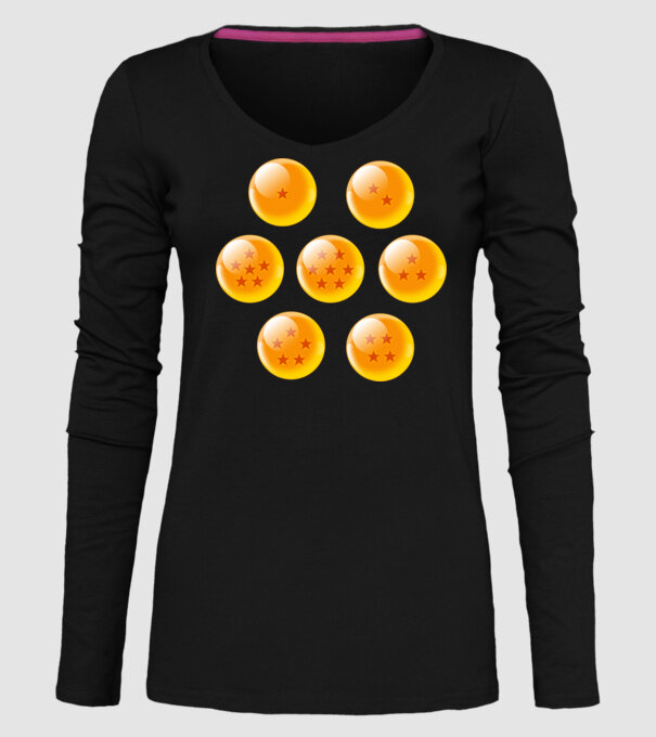dragonballs model negru pe tricou