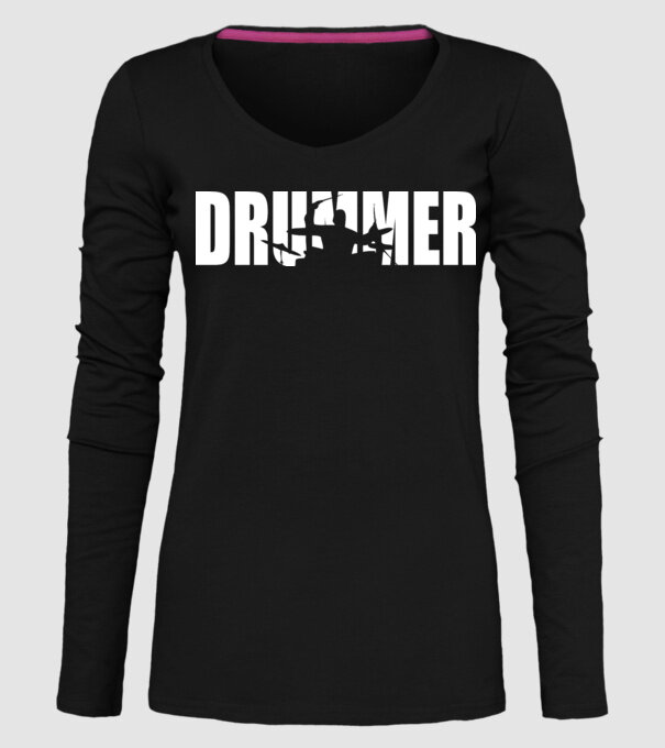 Drummer model negru pe tricou