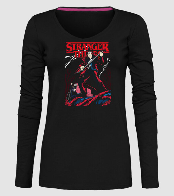 eddie munson model negru pe tricou