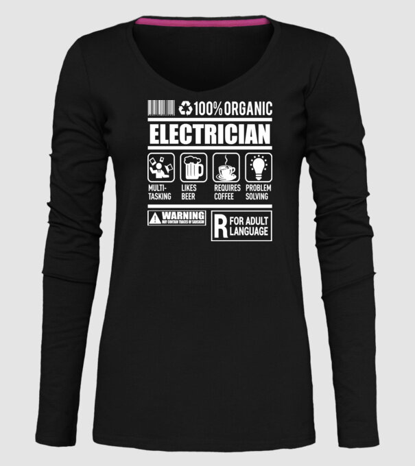 ELECTRICIAN model negru pe tricou