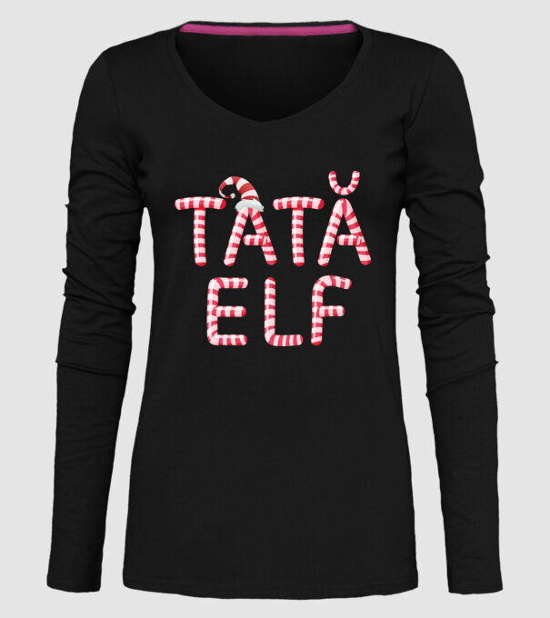 tată elf model negru pe tricou