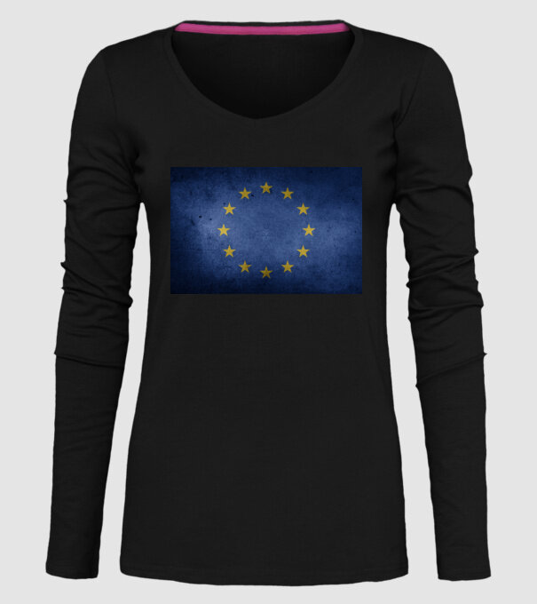 EU model negru pe tricou