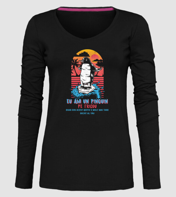 eu am un pinguin pe tricou - doar din acest motiv e mult mai tare decât al tău model negru pe tricou