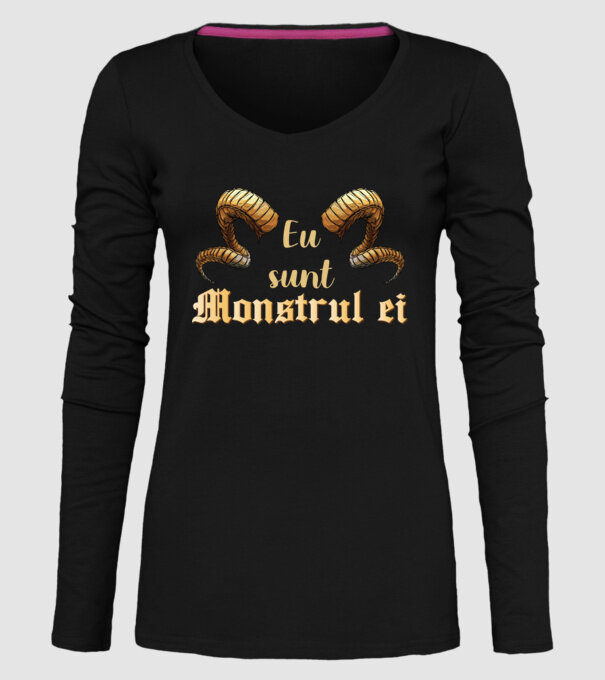 eu sunt monstrul ei model negru pe tricou