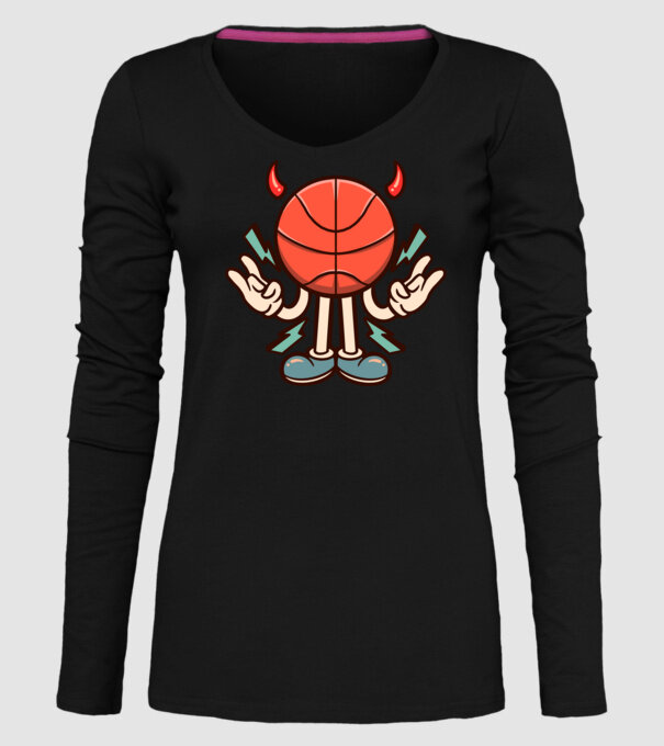Evil basketball model negru pe tricou