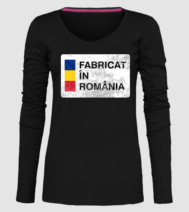 Fabricat în România model negru pe tricou