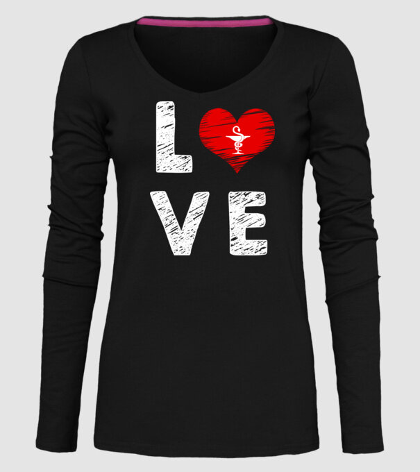 Farmacist love model negru pe tricou