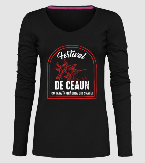 Festival de ceaun - cu tata în grădina din spate! model negru pe tricou