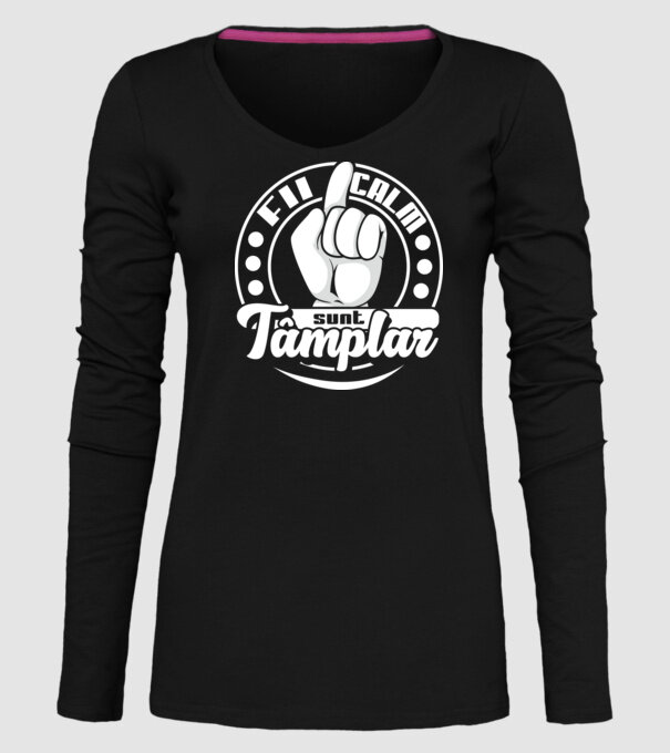 Fii calm... sunt tâmplar model negru pe tricou