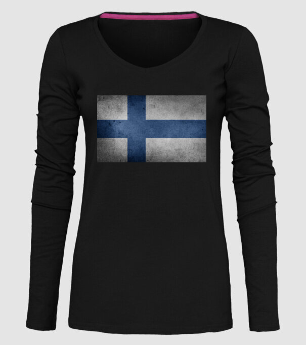 FINLAND model negru pe tricou