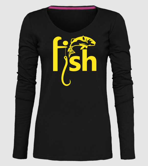 Fish model negru pe tricou