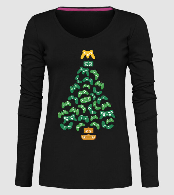 Gamer tree model negru pe tricou
