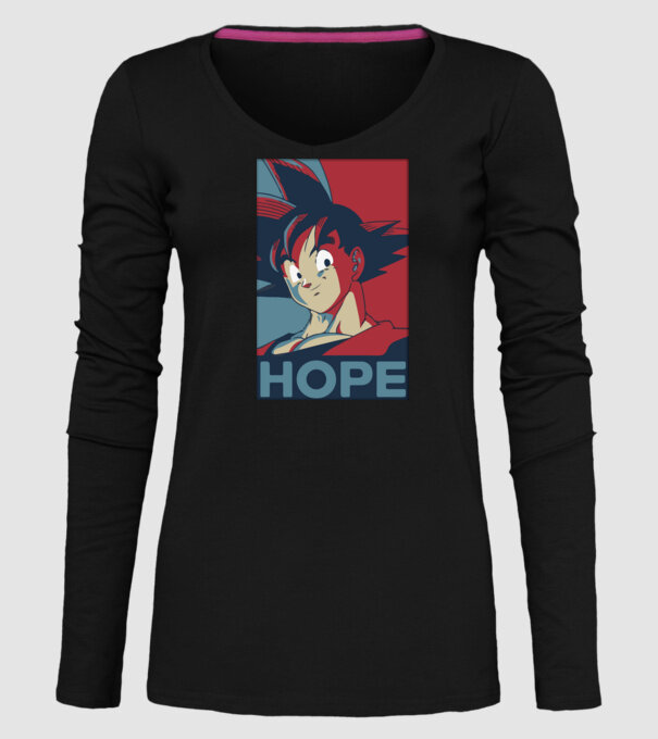 goku hope dragonball model negru pe tricou