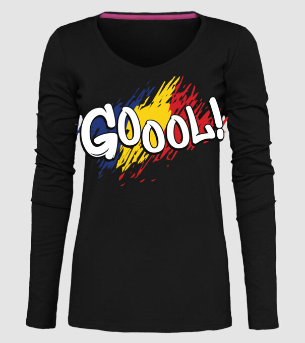 GOOOL model negru pe tricou