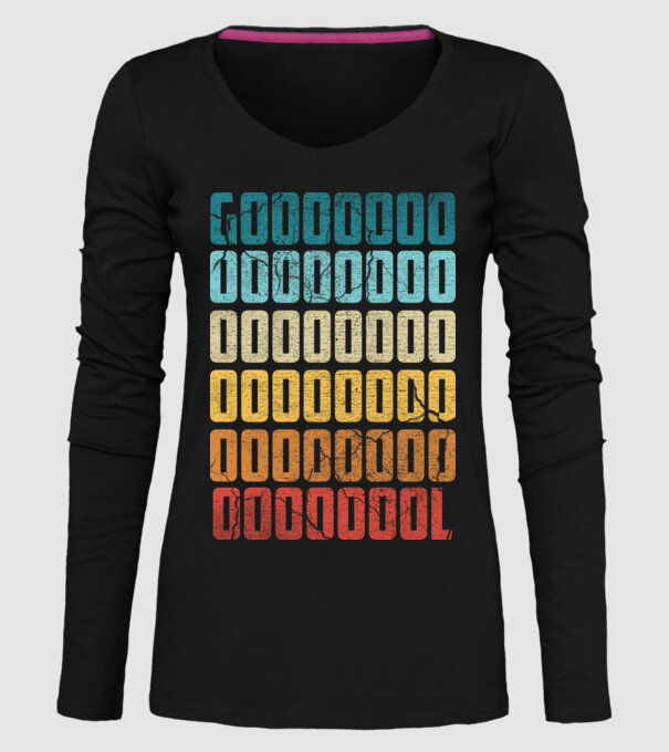 GOOOL retro model negru pe tricou