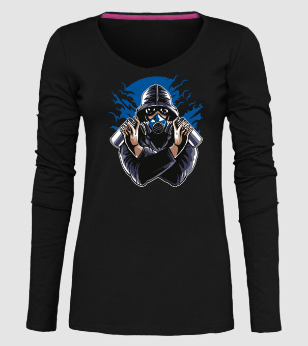 Graffiti model negru pe tricou