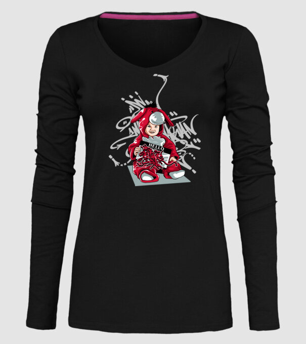 Graffiti model negru pe tricou