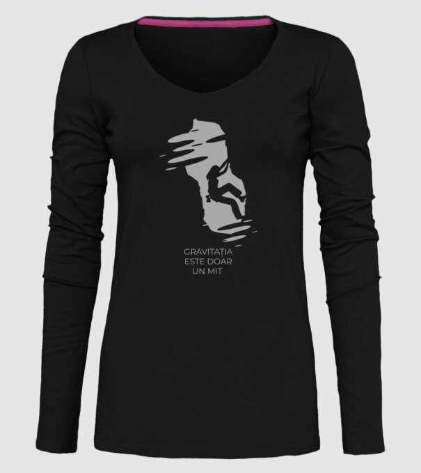 gravitația este doar un mit model negru pe tricou