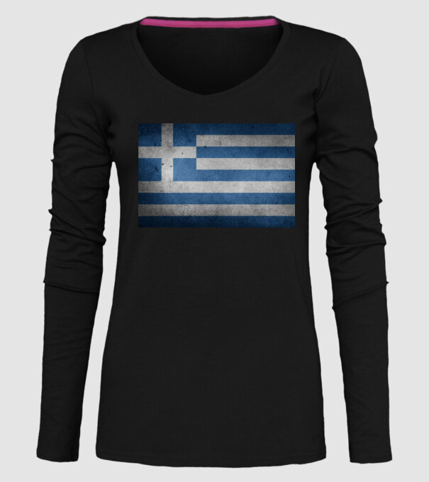 GREECE model negru pe tricou