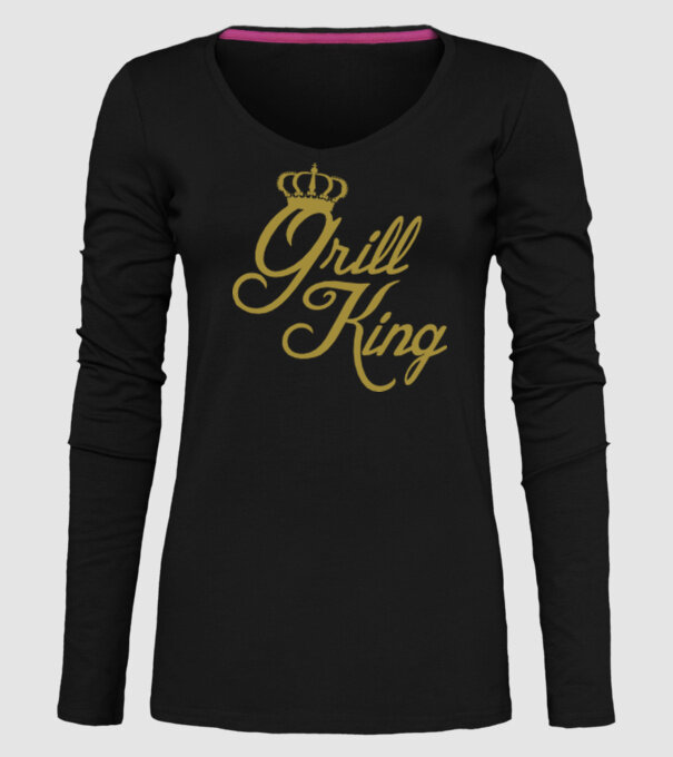 Grill King model negru pe tricou