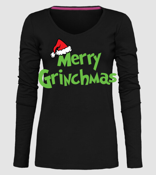 Grinchmas model negru pe tricou