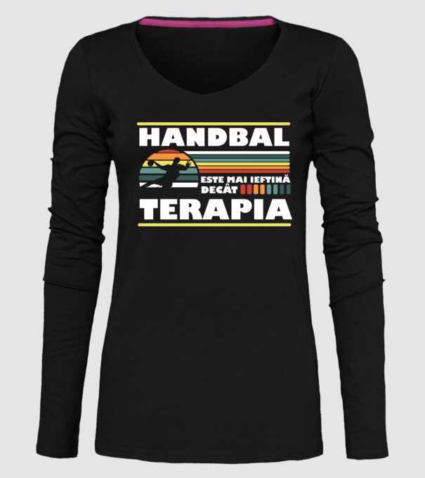 Handbal terapia model negru pe tricou