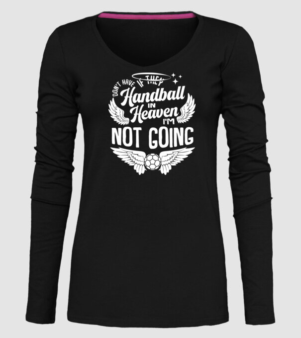 Handball in Heaven model negru pe tricou