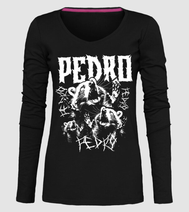 Heavy Metal pedro model negru pe tricou