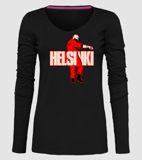 helsinki la casa de papel model negru pe tricou
