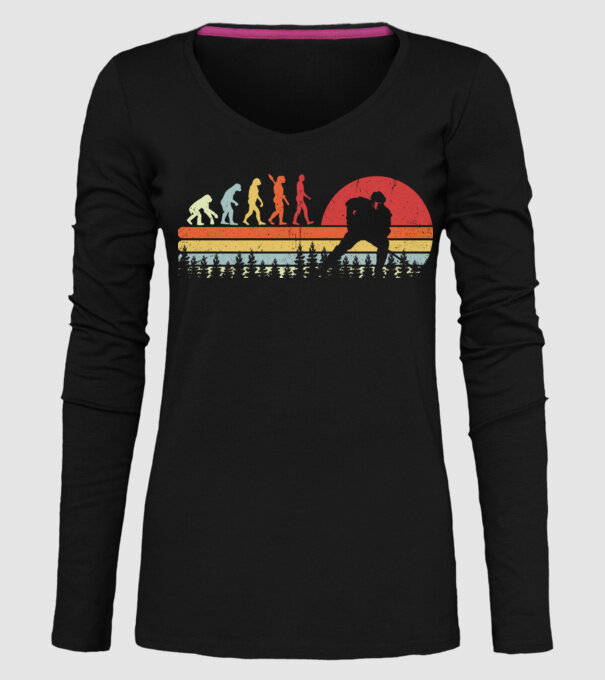 Hockey evolution model negru pe tricou