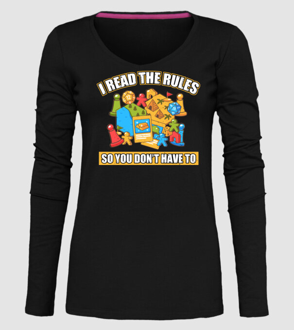 I read the rules model negru pe tricou