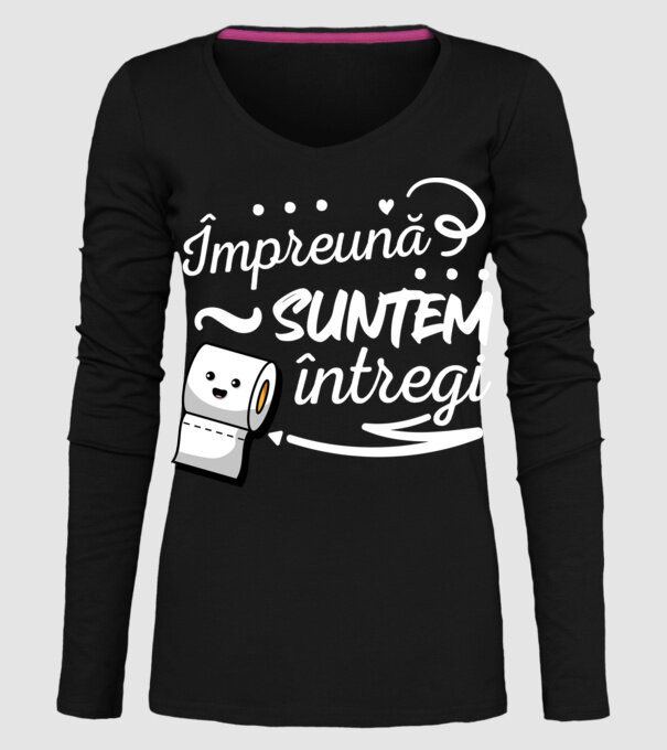 Împreună suntem întregi! model negru pe tricou