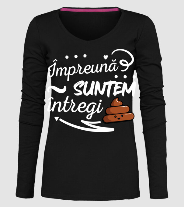 Împreună suntem întregi! model negru pe tricou