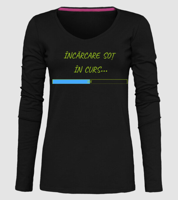 încărcare soț în curs model negru pe tricou