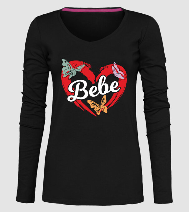 Bebe model negru pe tricou