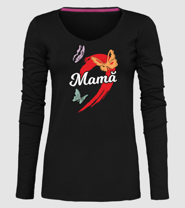 Mamă model negru pe tricou