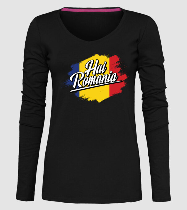 Inscripție cu steag model negru pe tricou